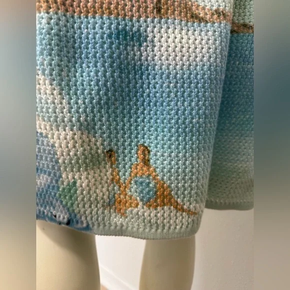 NWT Amiri Paradise Crochet Shorts in Cerulean